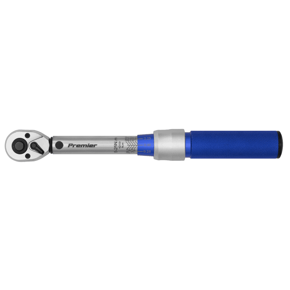 Premier Calibrated Micrometer Torque Wrench 3/8"Sq Drive 5-25Nm : Model No-STW902