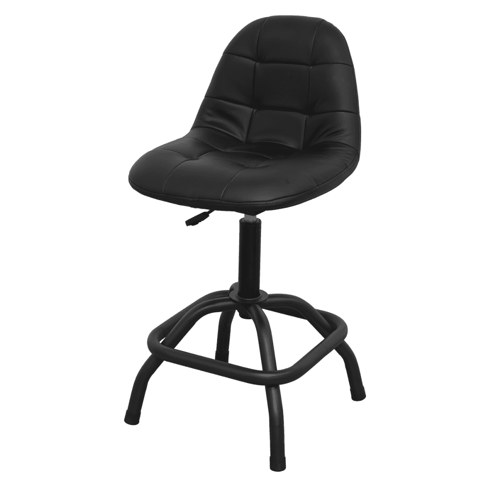 Premier Industrial Pneumatic Workshop Stool with Adjustable Height Swivel Seat & Back Rest : Model No-SCR01B