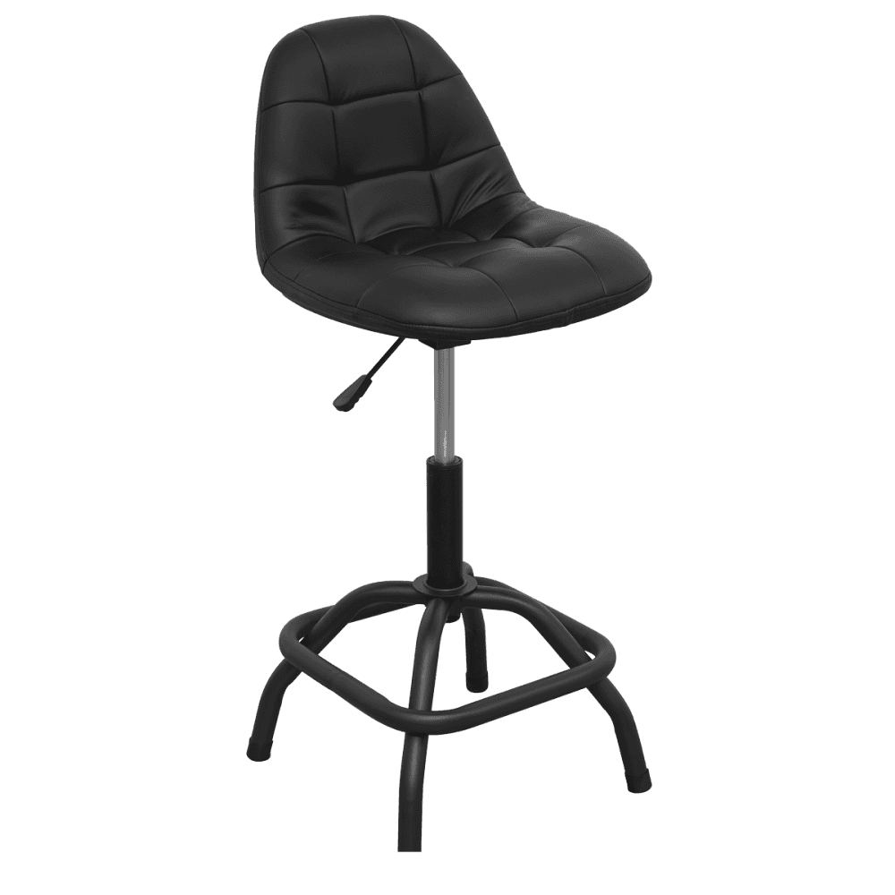 Premier Industrial Pneumatic Workshop Stool with Adjustable Height Swivel Seat & Back Rest : Model No-SCR01B