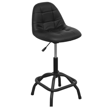 Premier Industrial Pneumatic Workshop Stool with Adjustable Height Swivel Seat & Back Rest : Model No-SCR01B