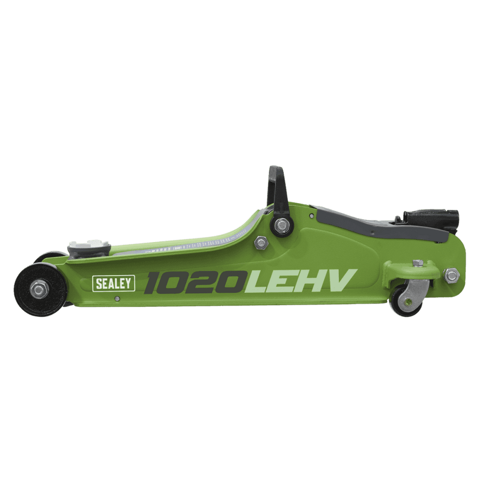 Trolley Jack 2tonne Low Entry Short Chassis - Hi-Vis Green Model No-1020LEHV