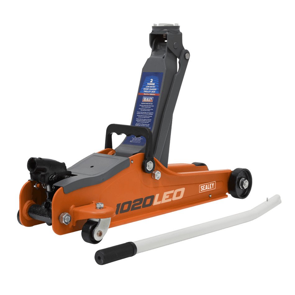 Trolley Jack 2tonne Low Entry Short Chassis - Orange Model No-1020LEO