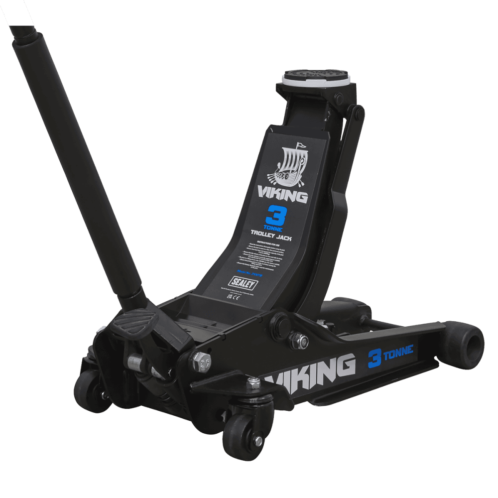 Viking 3tonne Low Entry Trolley Jack with Rocket Lift Model No-3100TB