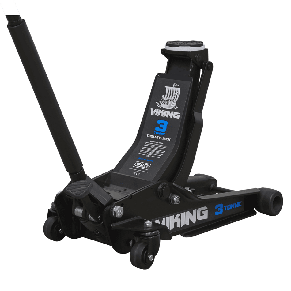 Viking 3tonne Low Entry Trolley Jack with Rocket Lift Model No-3100TB