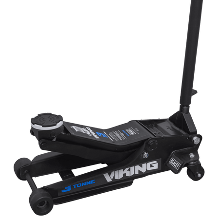 Viking 3tonne Low Entry Trolley Jack with Rocket Lift Model No-3100TB
