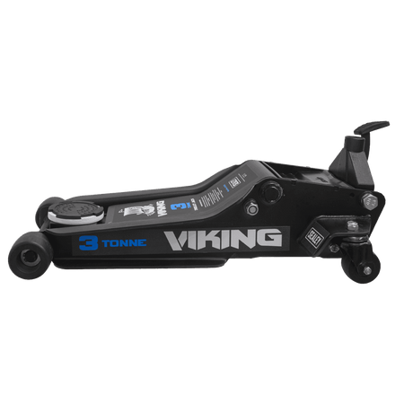 Viking 3tonne Low Entry Trolley Jack with Rocket Lift Model No-3100TB