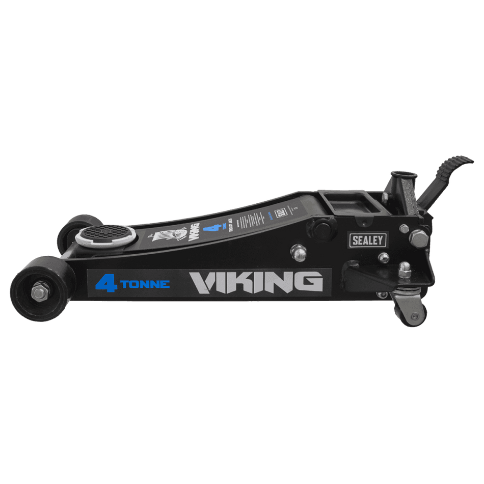 Viking Tyre Bay Trolley Jack 4tonne Low Entry with Rocket Lift Model No-4040TB