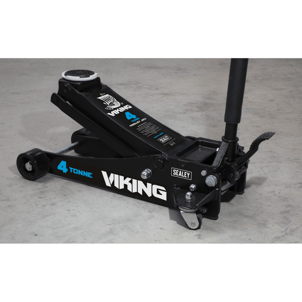 Viking Tyre Bay Trolley Jack 4tonne Low Entry with Rocket Lift Model No-4040TB