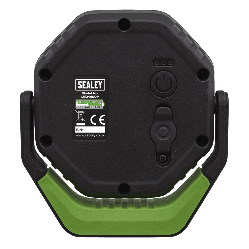 360° Rechargeable Pocket Floodlight with Magnet 14W COB LED - Green : Model No-LED1400P