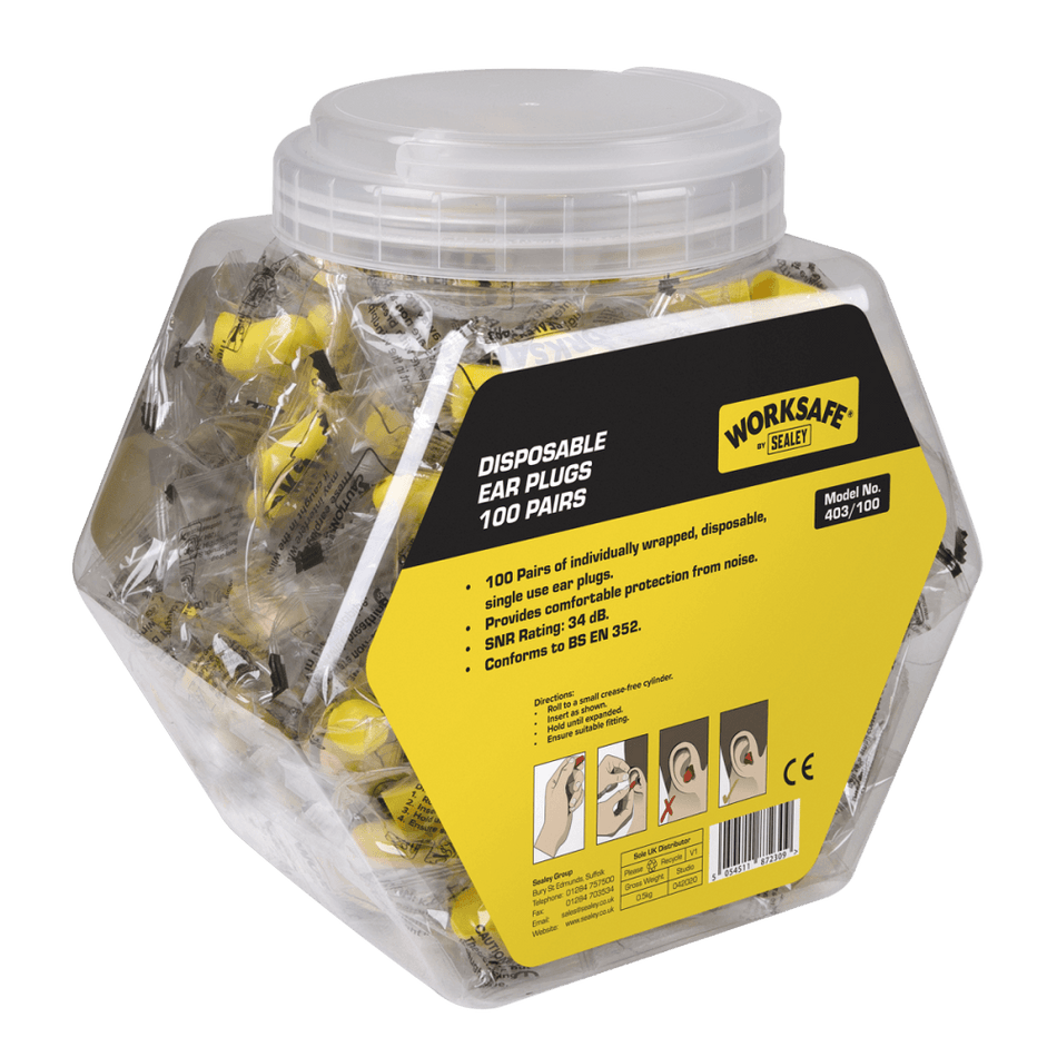 Ear Plugs Disposable - 100 Pairs Model No-403/100