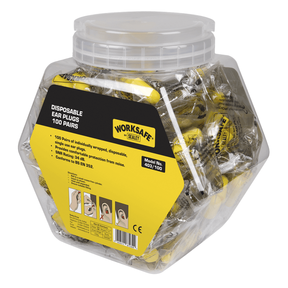 Ear Plugs Disposable - 100 Pairs Model No-403/100