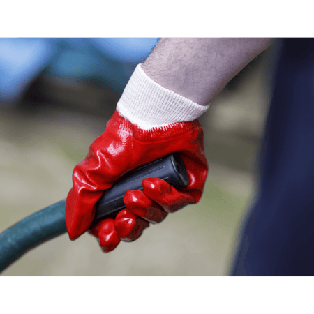 General Purpose PVC Gloves Knitted Wrist (Large) - Pair Model No-9106L