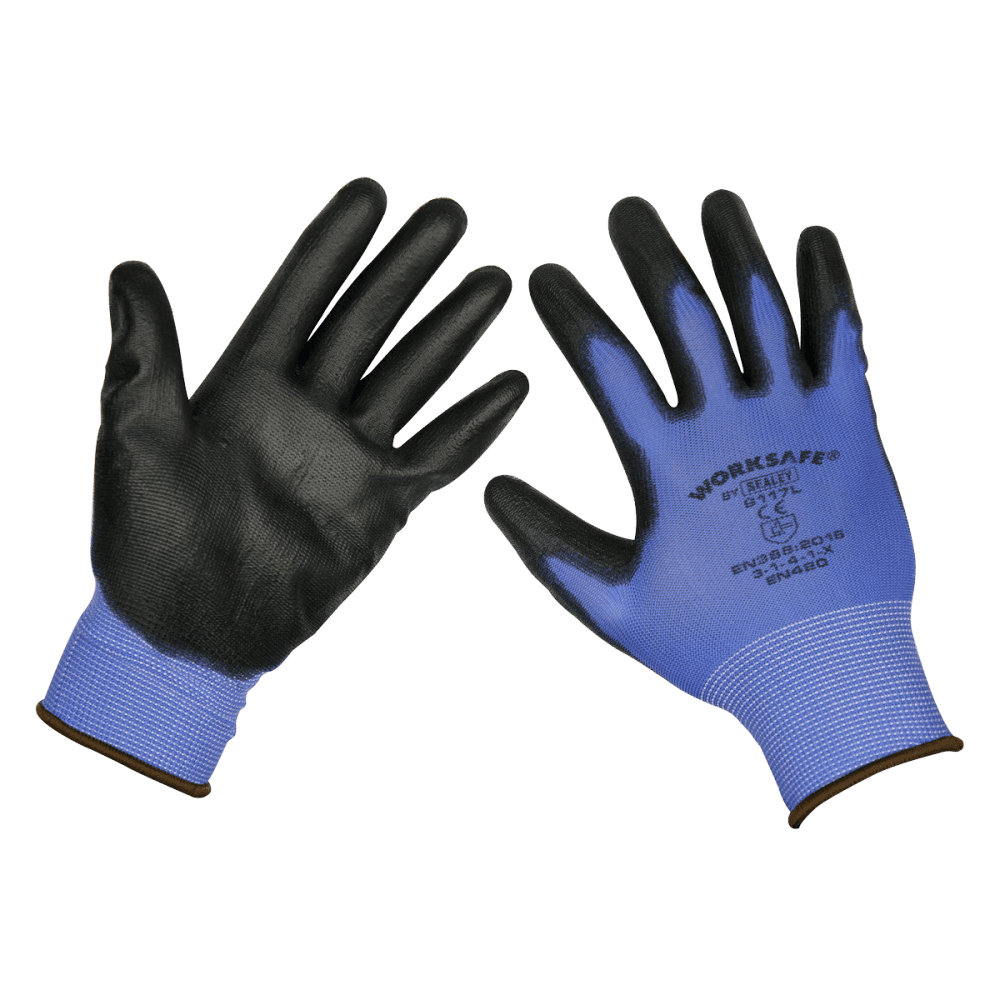 Lightweight Precision Grip Gloves (Large) - Pair Model No-9117L