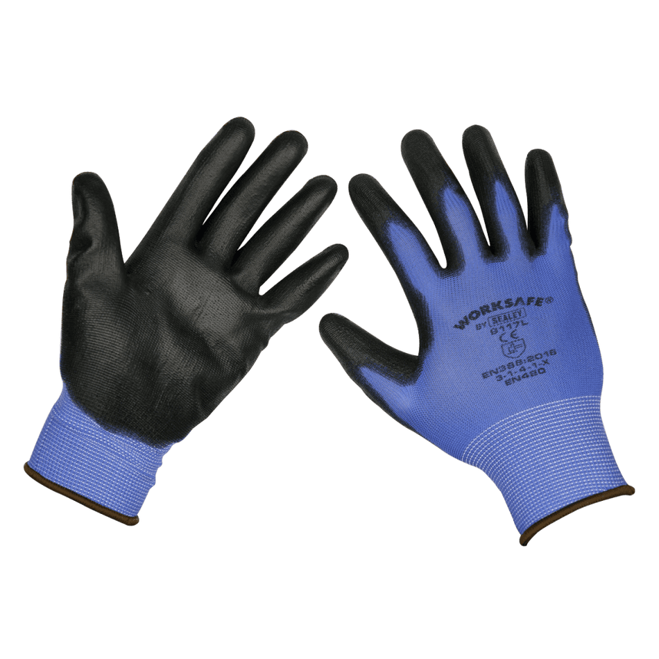 Lightweight Precision Grip Gloves (Large) - Pack of 6 Pairs Model No-TSP117L/6