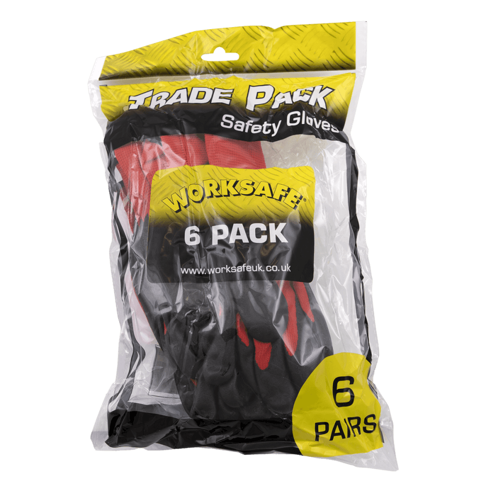 Flexi Grip Nitrile Palm Gloves (Large) - Pack of 6 Pairs Model No-TSP125L/6