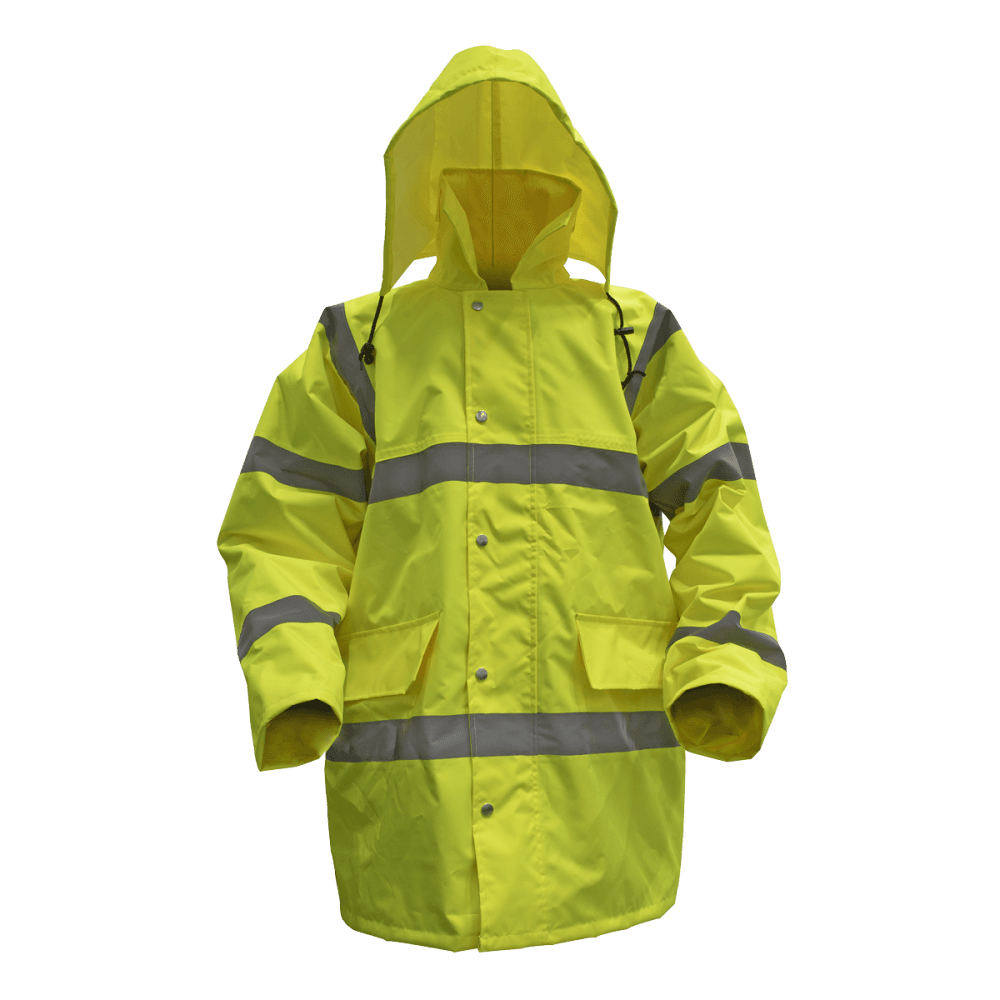 Hi-Vis Yellow Motorway Jacket with Quilted Lining - Large Model No-806L