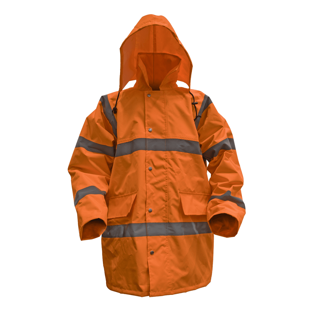 Hi-Vis Orange Motorway Jacket with Quilted Lining - Large Model No-806LO