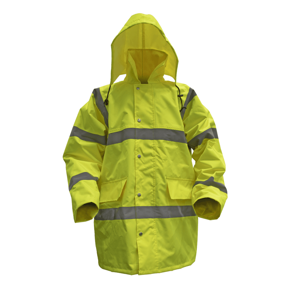 Hi-Vis Yellow Motorway Jacket with Quilted Lining - X-Large Model No-806XL