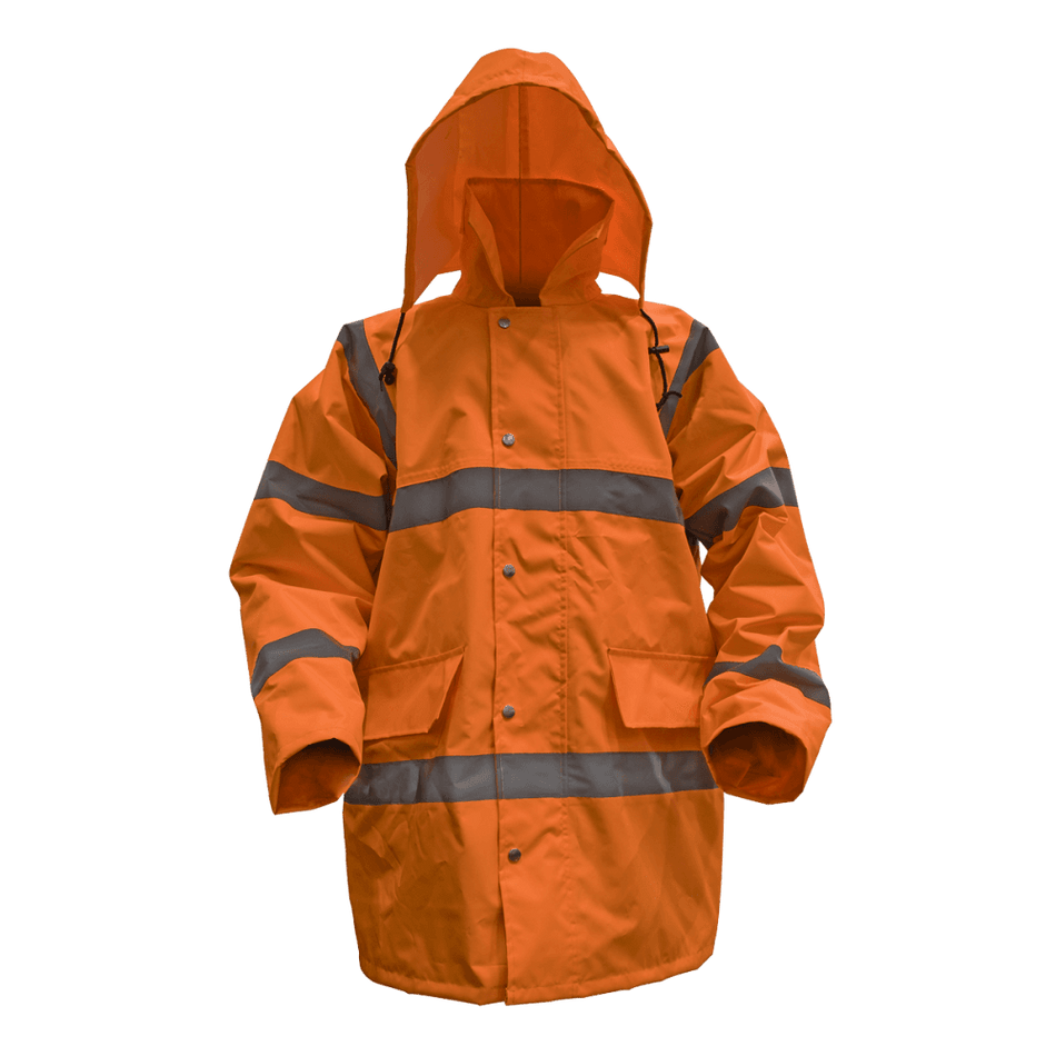 Hi-Vis Orange Motorway Jacket with Quilted Lining - X-Large Model No-806XLO