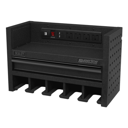 Power Tool Storage Rack 560mm with Drawer & Power Strip Model No-AP22SRBE