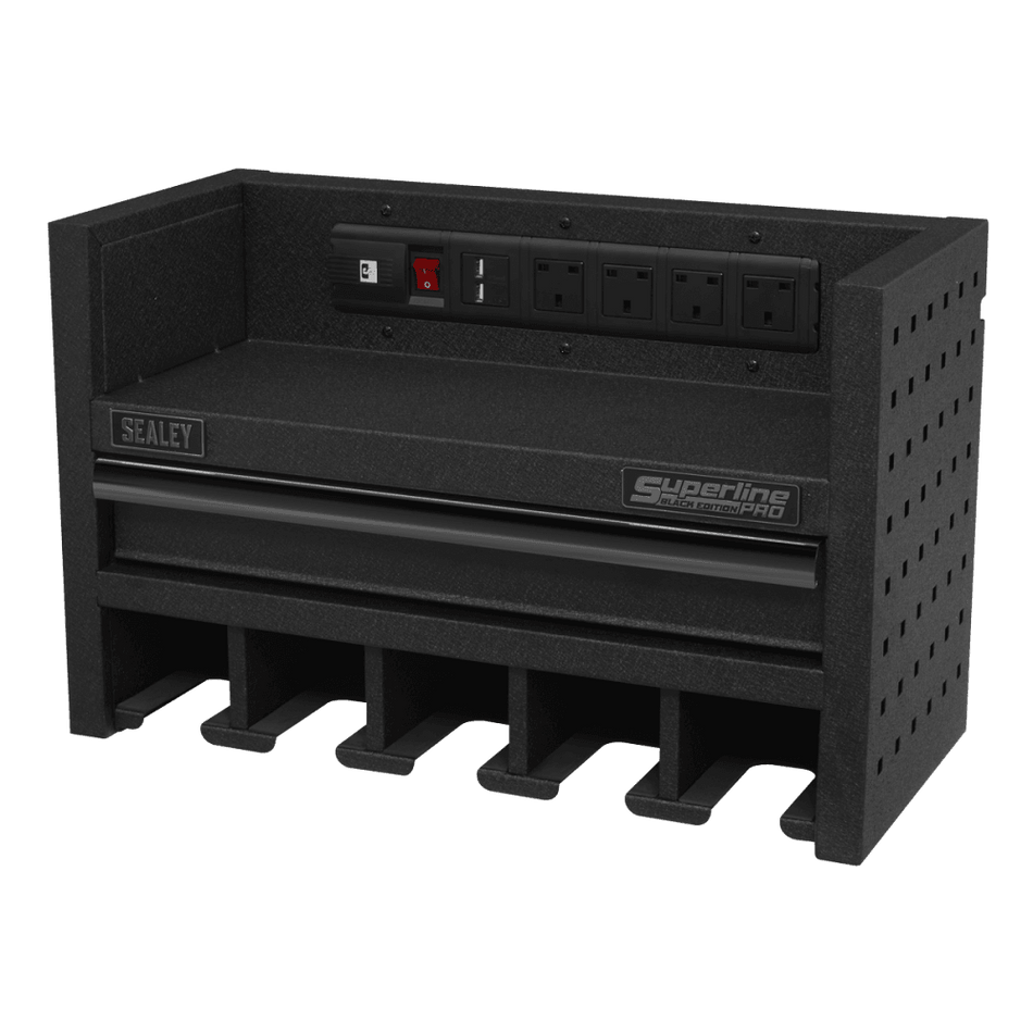 Power Tool Storage Rack 560mm with Drawer & Power Strip Model No-AP22SRBE