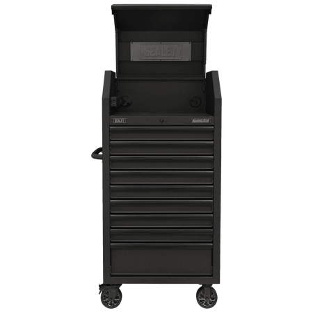 Superline PRO® Black Edition Tower Cabinet with 9 Soft Close Drawers & Power Bar 690mm : Model No-AP2709BE