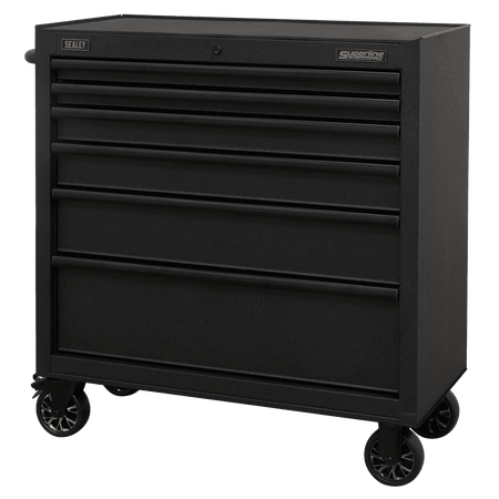 Superline PRO® Black Edition Rollcab with 6 Soft Close Drawers 915mm : Model No-AP3606BE