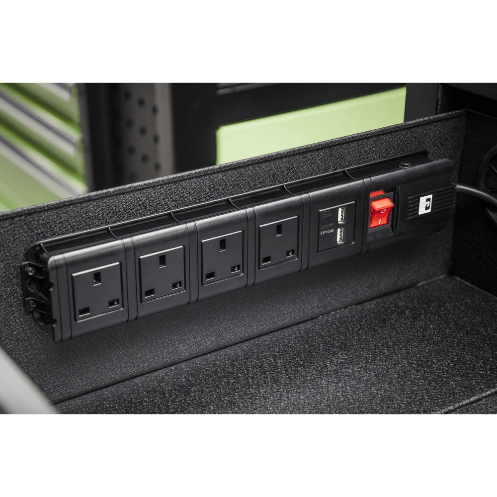 Superline PRO® Mobile Tool Cabinet with Power Tool Charging Drawer 1120mm : Model No-AP4206BE