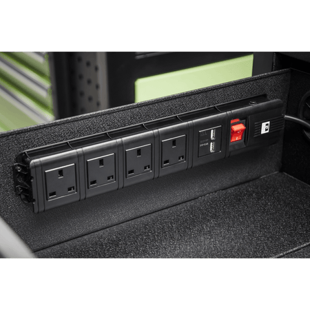 Superline PRO® Mobile Tool Cabinet with Power Tool Charging Drawer 1120mm : Model No-AP4206BE