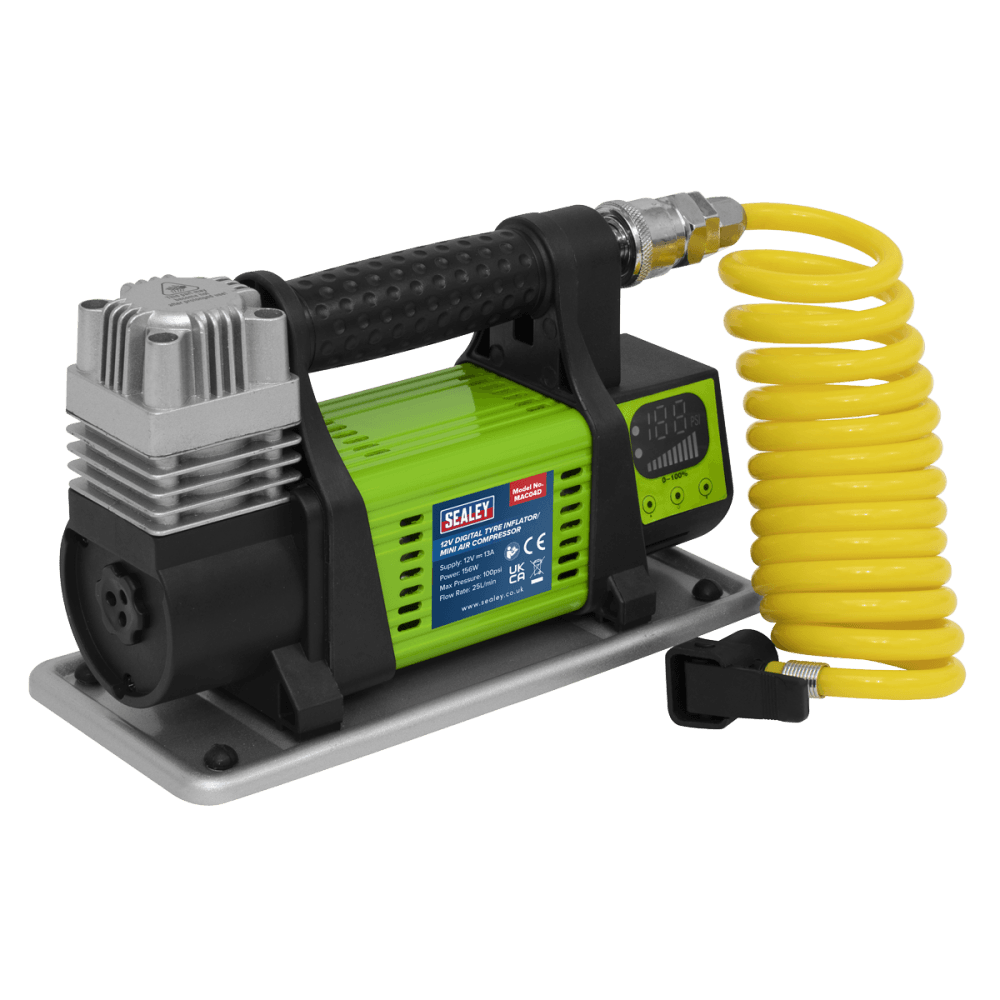 Digital Tyre Inflator/Mini Air Compressor 12V Model No-MAC04D