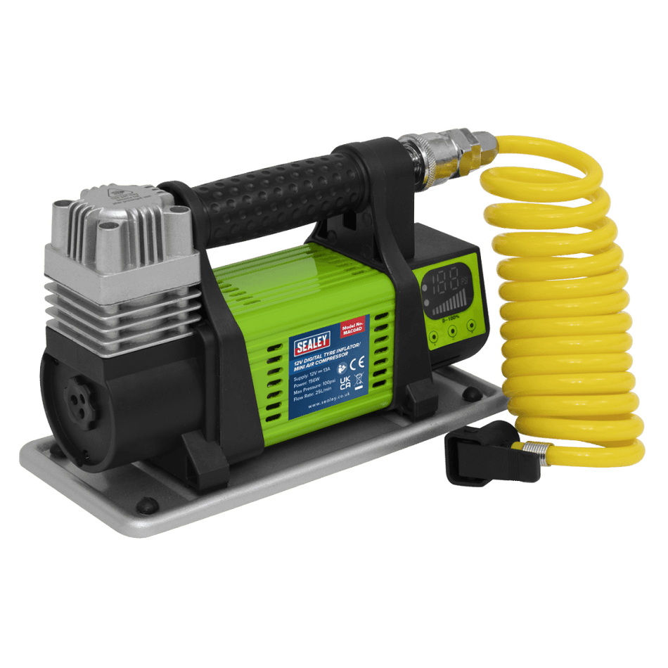Digital Tyre Inflator/Mini Air Compressor 12V Model No-MAC04D