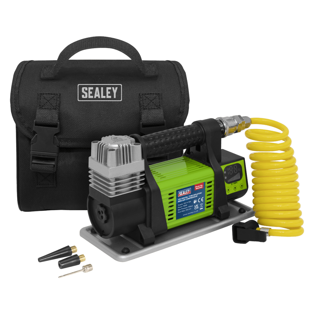 Digital Tyre Inflator/Mini Air Compressor 12V Model No-MAC04D