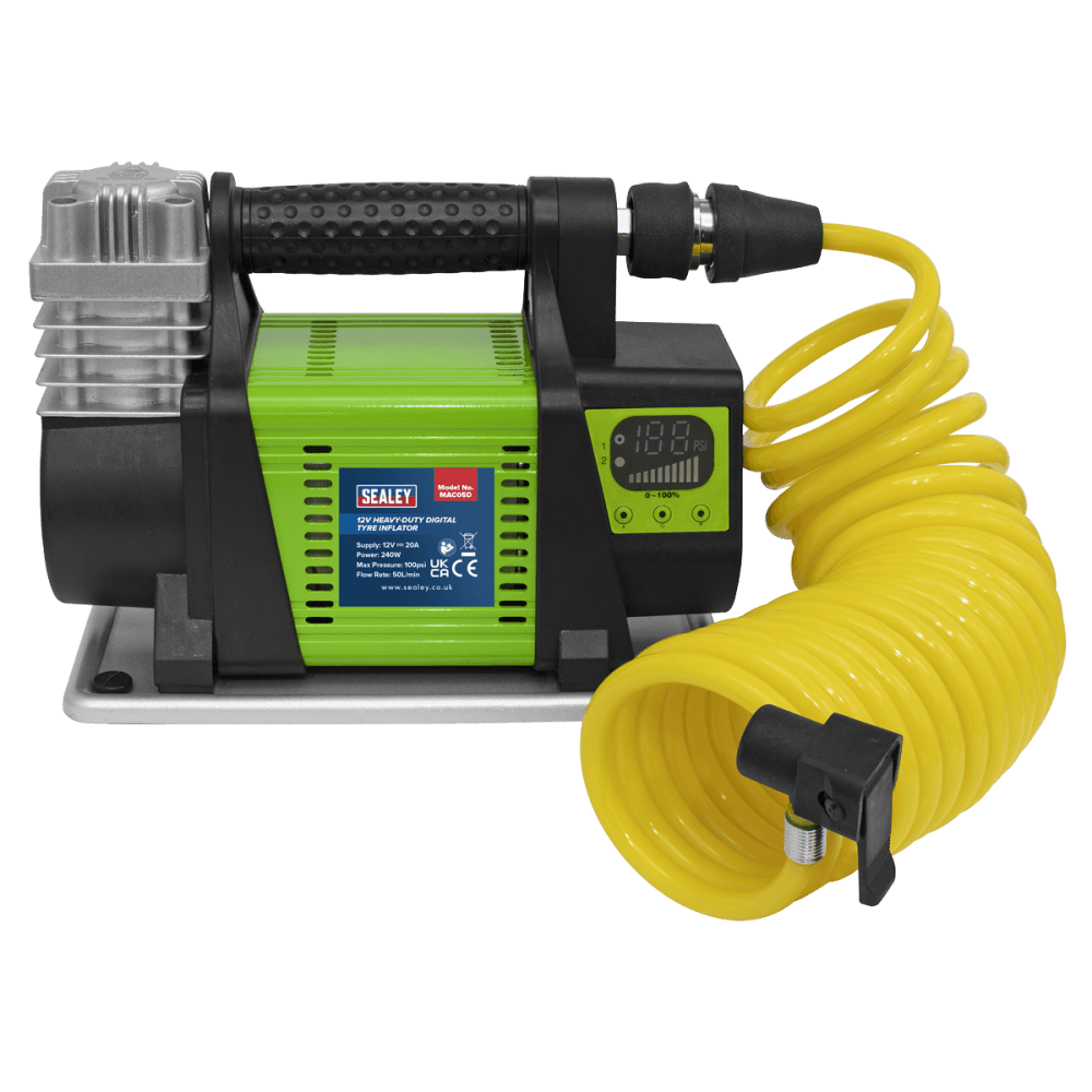 Digital Tyre Inflator 12V Heavy-Duty Model No-MAC05D