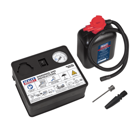 Tyre Inflator 12V + Emergency Puncture Sealant Kit Model No-MAC10S