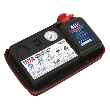 Tyre Inflator 12V + Emergency Puncture Sealant Kit Model No-MAC10S