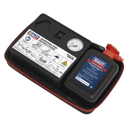 Tyre Inflator 12V + Emergency Puncture Sealant Kit Model No-MAC10S