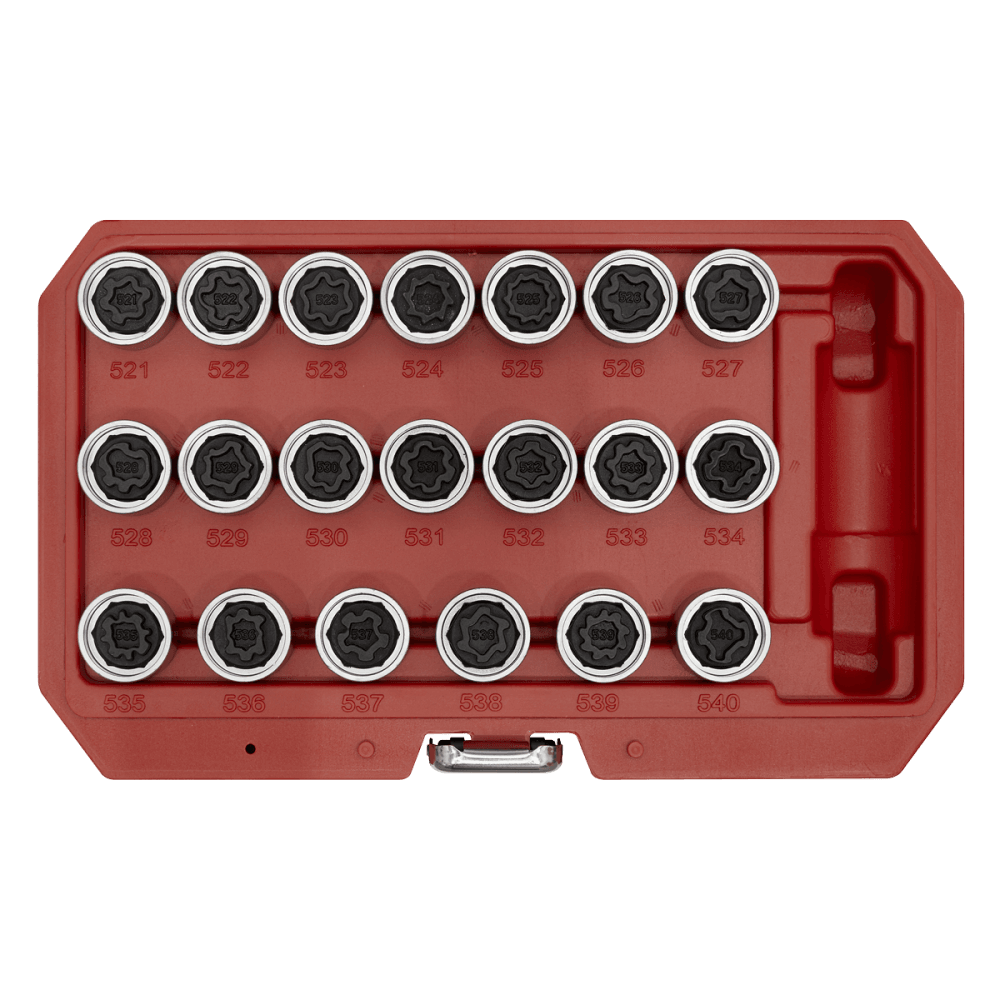 Locking Wheel Nut Key Set 20pc - VAG Model No-SX219