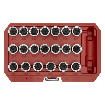 Locking Wheel Nut Key Set 20pc - VAG Model No-SX219