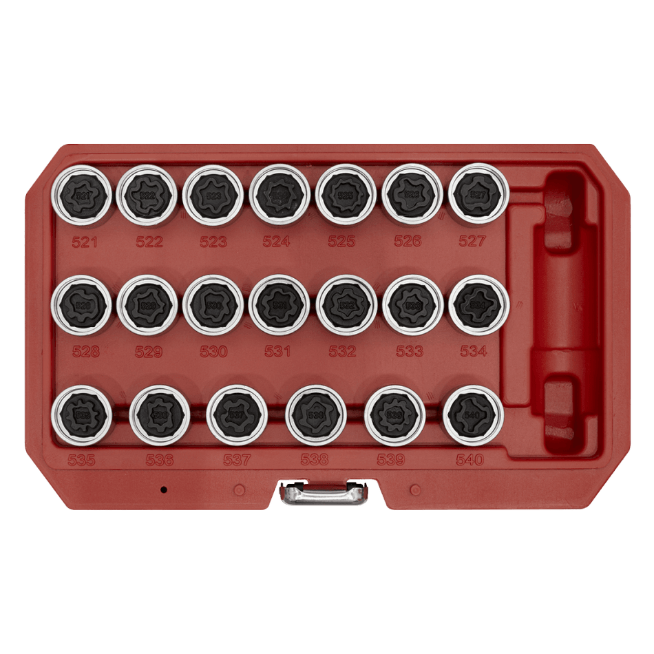 Locking Wheel Nut Key Set 20pc - VAG Model No-SX219
