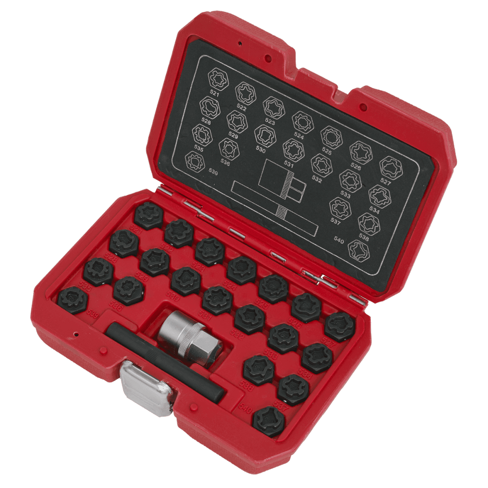 Locking Wheel Nut Key Set 22pc - VAG Model No-SX220