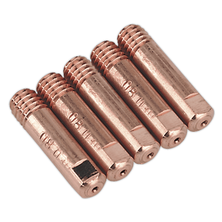 Sealey Contact Tip 0.8mm TB15 Pack of 5 Model No-MIG957