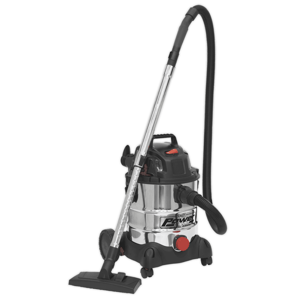 Sealey Vacuum Cleaner Industrial Wet & Dry 20ltr 1250W/230V Stainless Bin Model No-PC200SD