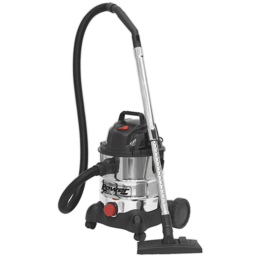 Sealey Vacuum Cleaner Industrial Wet & Dry 20ltr 1250W/230V Stainless Bin Model No-PC200SD
