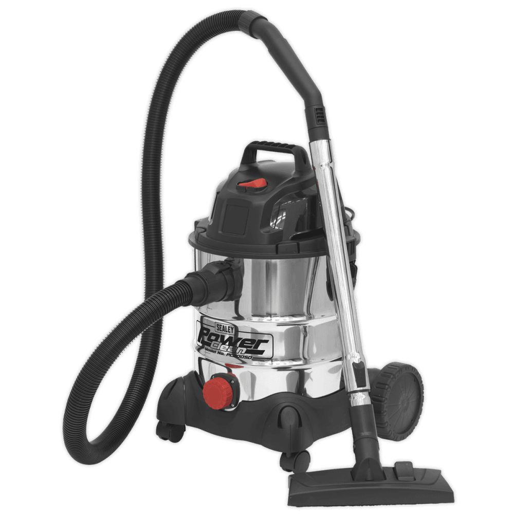 Sealey Vacuum Cleaner Industrial Wet & Dry 20ltr 1250W/230V Stainless Bin Model No-PC200SD