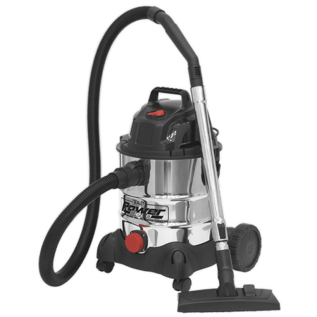 Sealey Vacuum Cleaner Industrial Wet & Dry 20ltr 1250W/230V Stainless Bin Model No-PC200SD