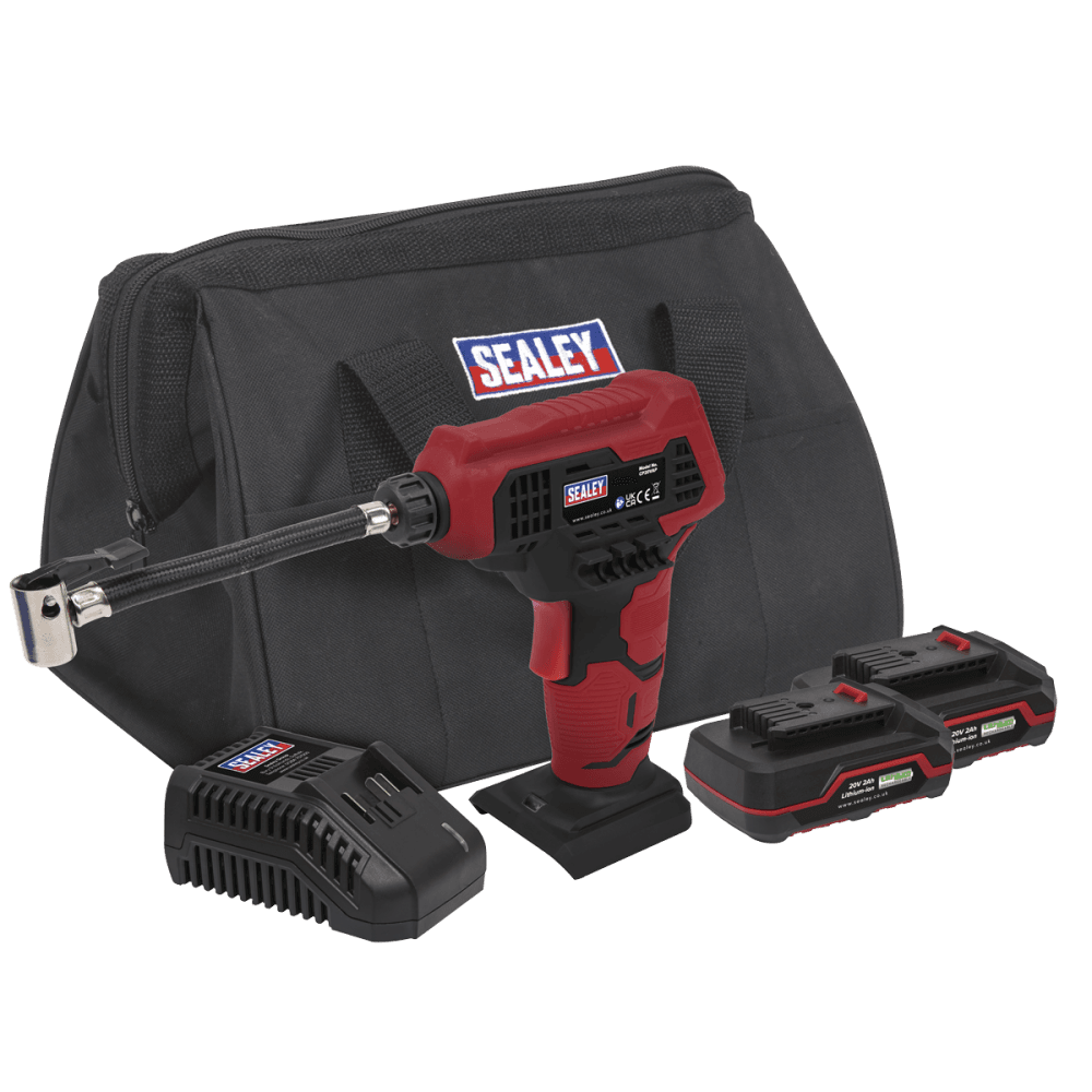 Sealey Cordless Air Pump Kit 20V - 2 Batteries Model No CP20VAPKIT
