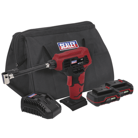 Sealey Cordless Air Pump Kit 20V - 2 Batteries Model No CP20VAPKIT