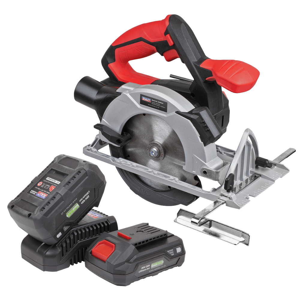 Sealey SV20 Series 150mm Cordless Circular Saw Kit 20V - 2 Batteries Model No CP20VCSKIT