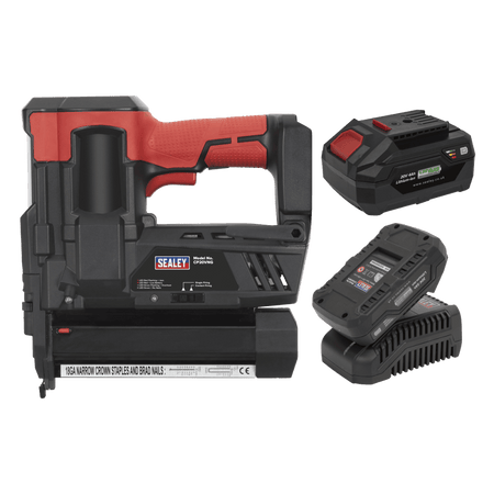 Sealey Cordless Staple/Nail Gun Kit 18G 20V - 2 Batteries Model No CP20VNGKIT