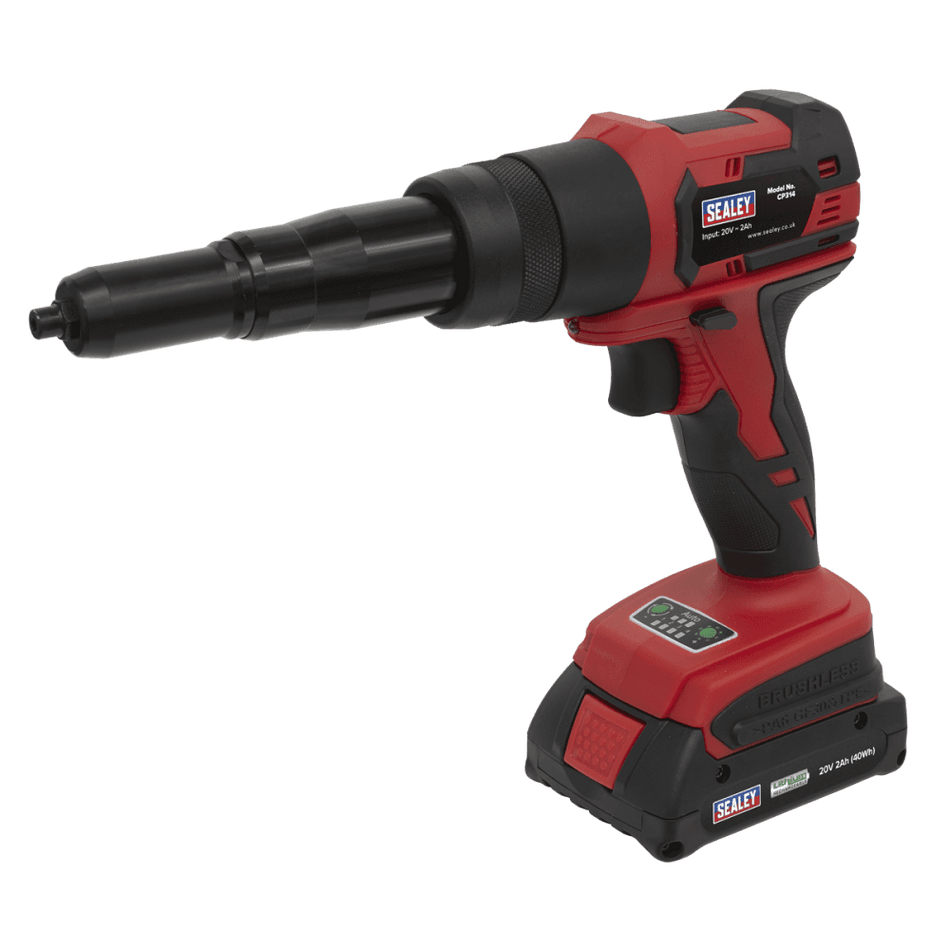 Sealey Cordless Riveter 20V 2Ah Lithium-ion Model No CP314